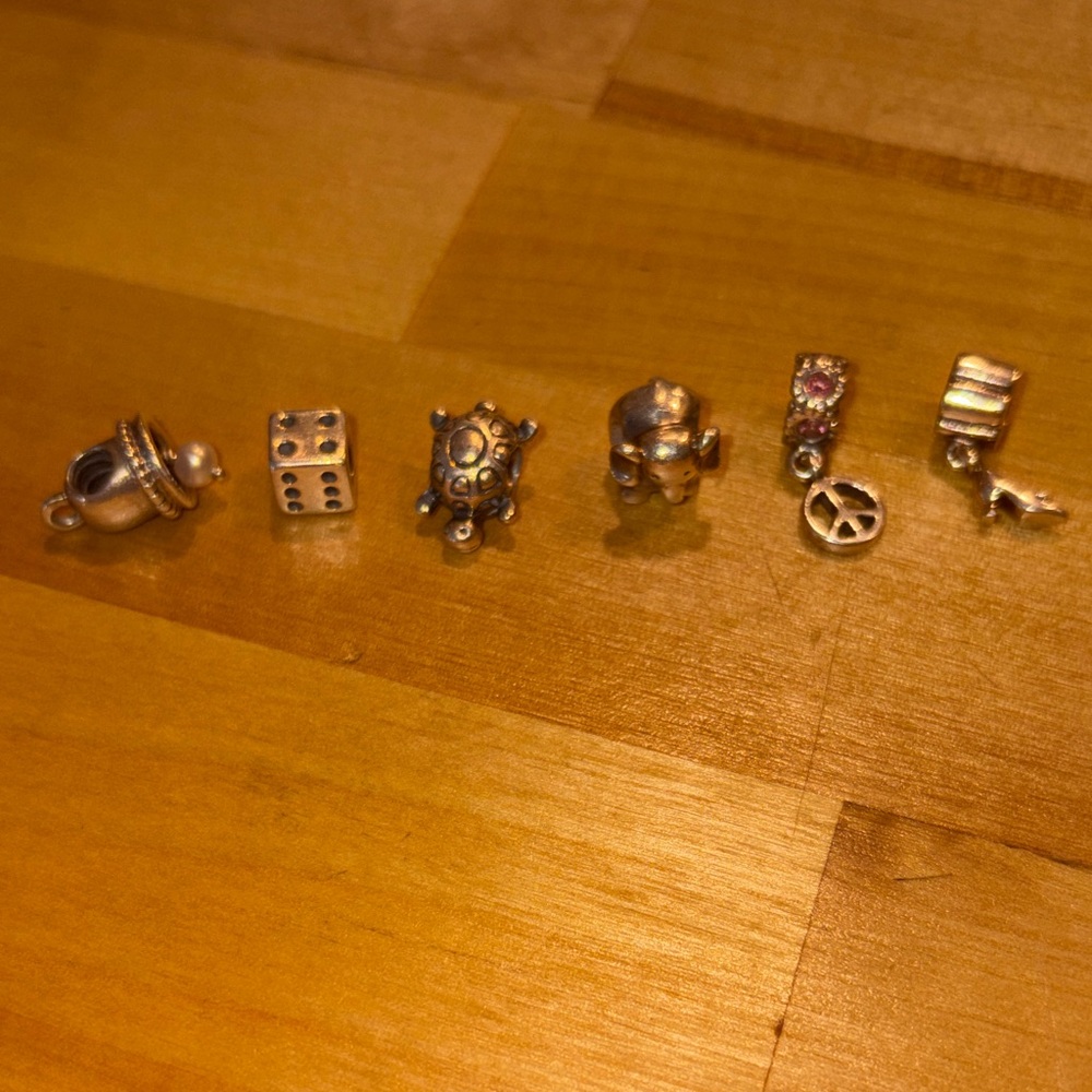 Pandora Sterling Silver Charm Beads - Mixed Designs - Picture 2 of 7